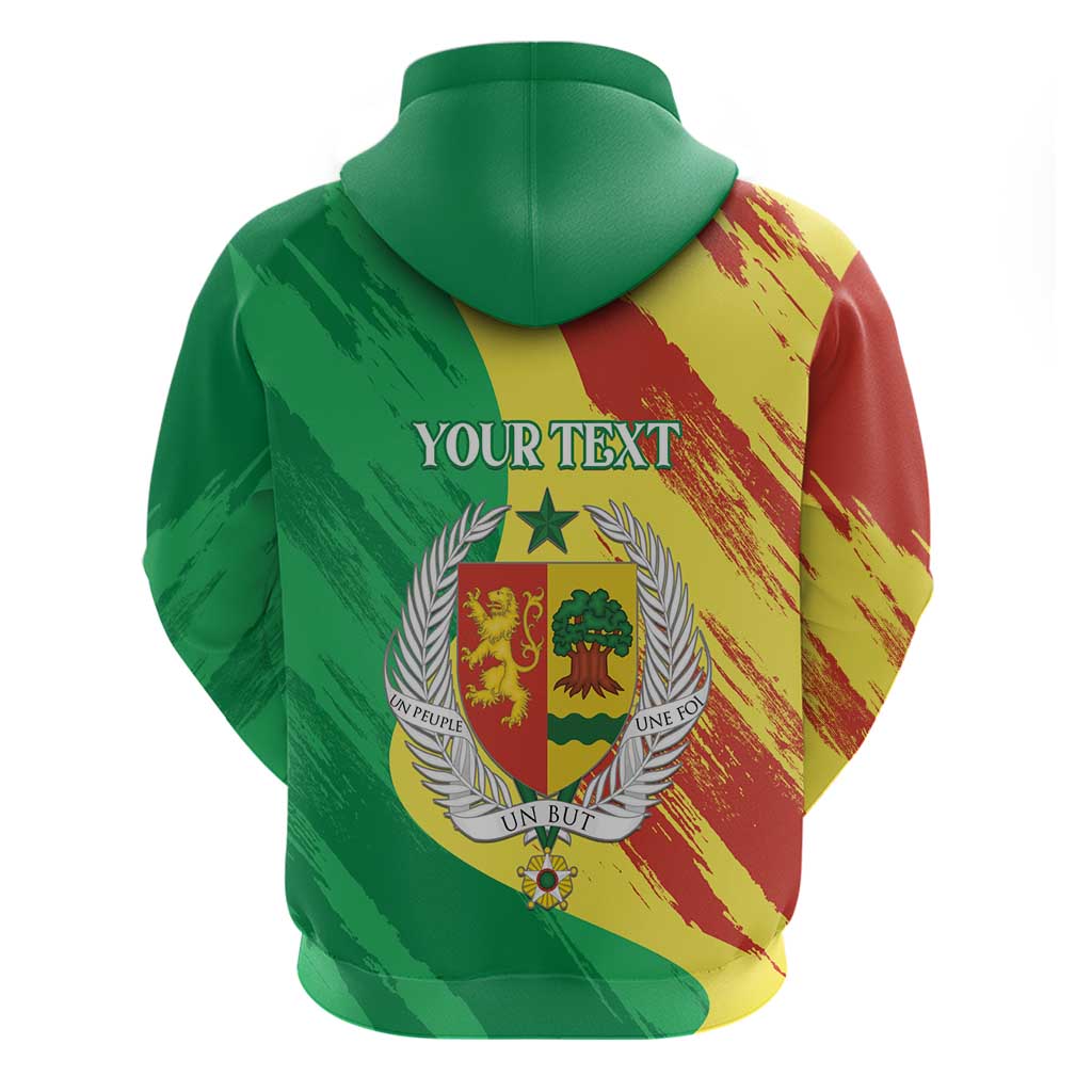 Senegal Independence Day Hoodie Coat Of Arms Grunge Style LT14