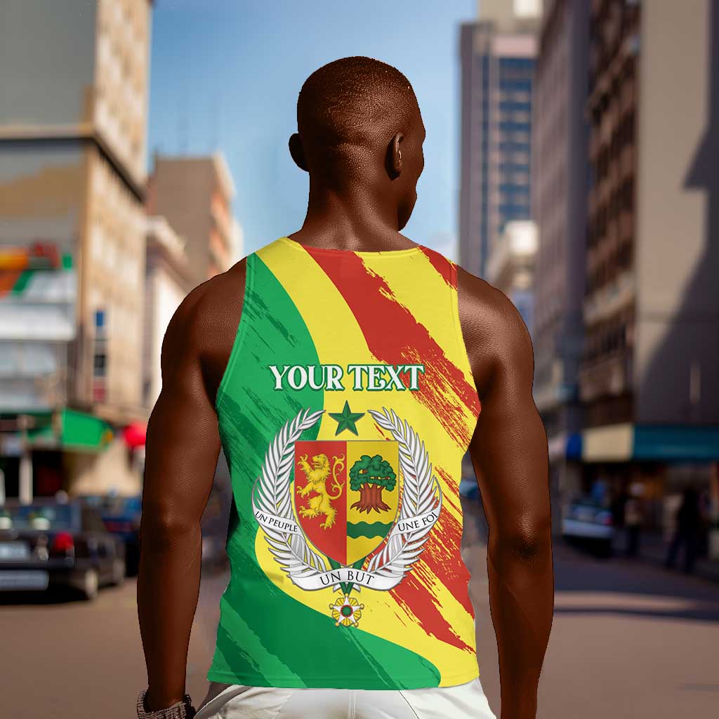 Afro Senegal Independence Day Men Tank Top Coat Of Arms Grunge Style LT14
