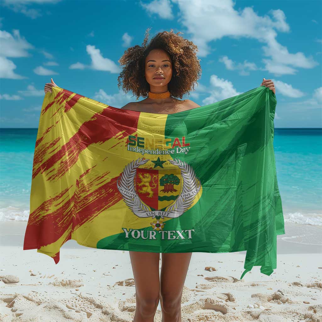 Afro Senegal Independence Day Sarong Coat Of Arms Grunge Style LT14