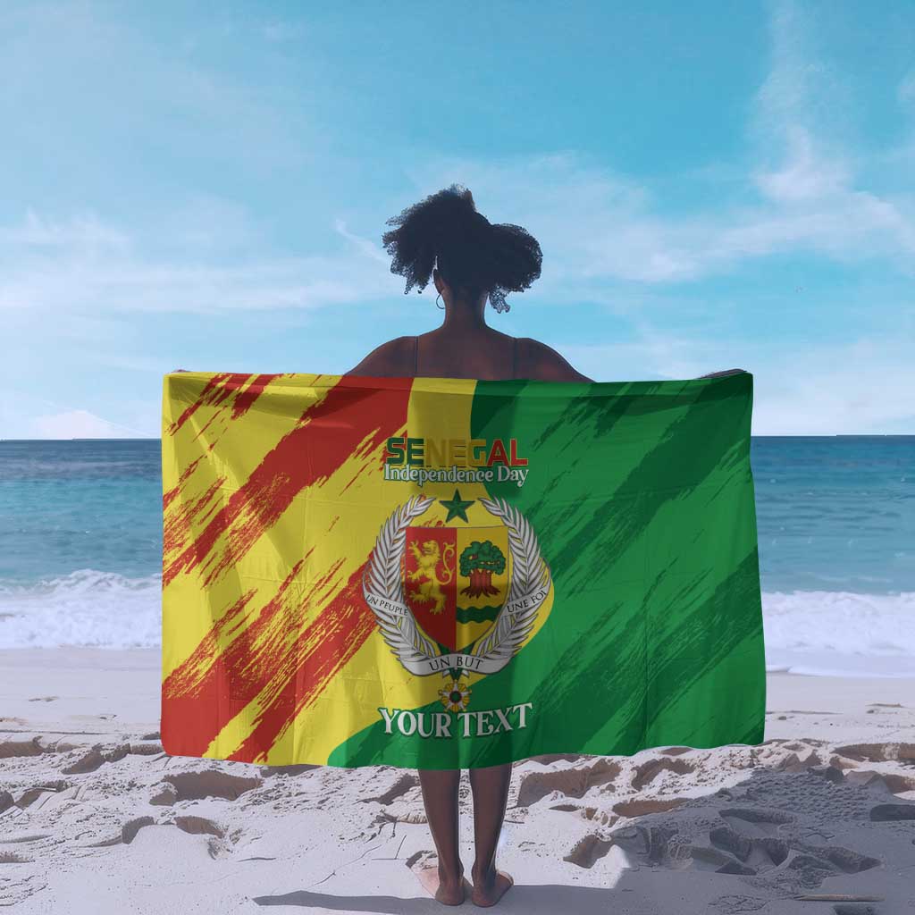 Afro Senegal Independence Day Sarong Coat Of Arms Grunge Style LT14