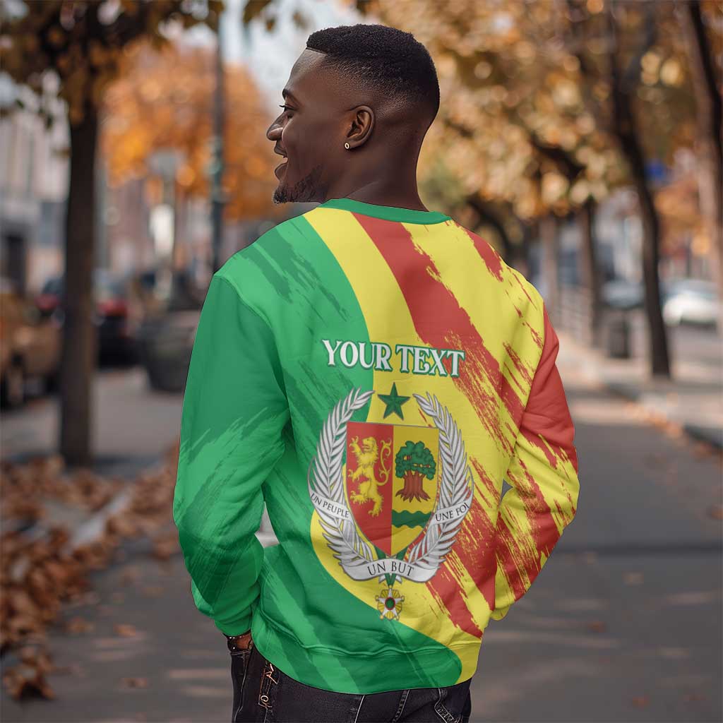 Afro Senegal Independence Day Sweatshirt Coat Of Arms Grunge Style LT14