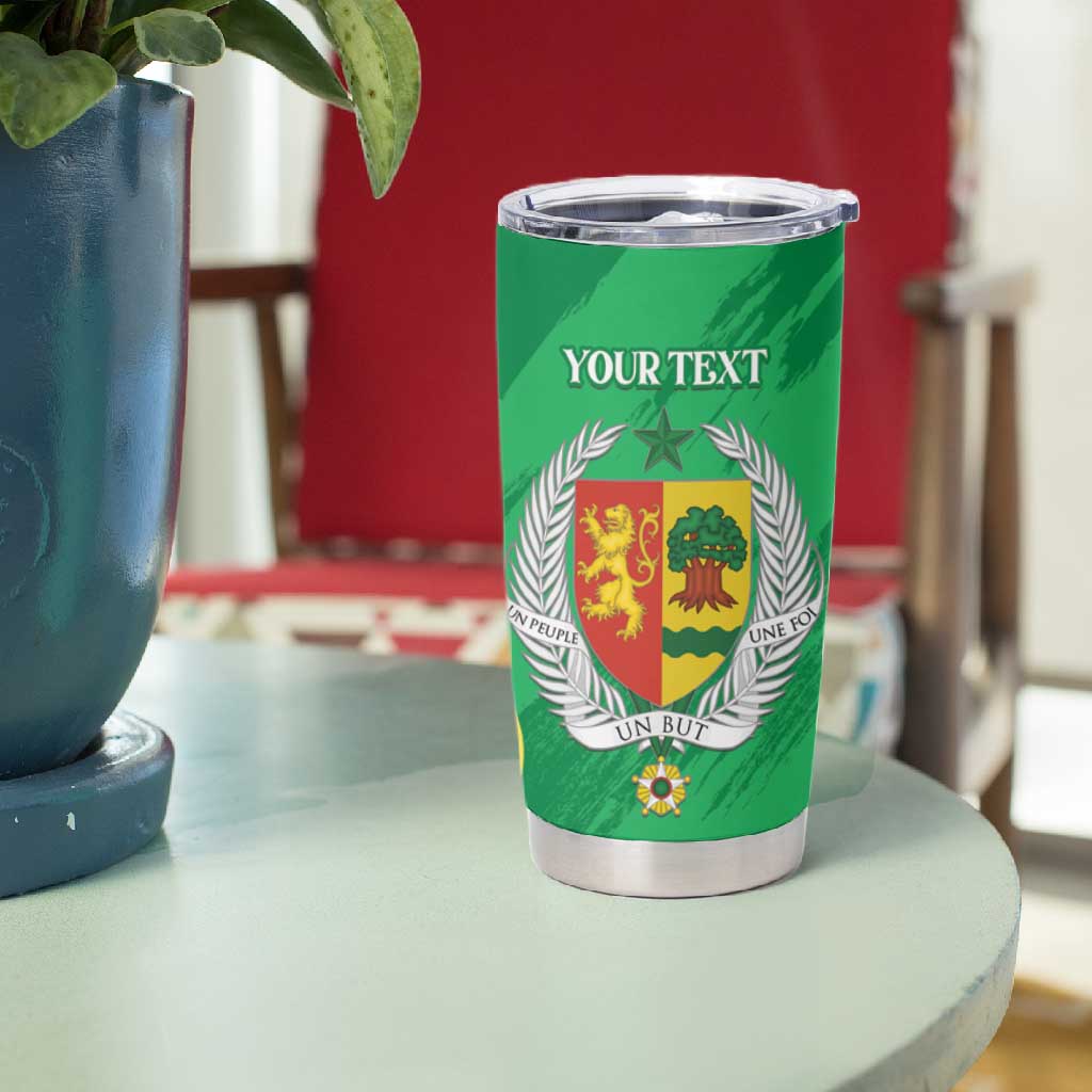 Afro Senegal Independence Day Tumbler Cup Coat Of Arms Grunge Style LT14