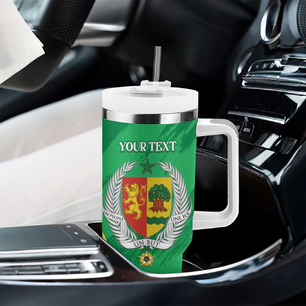 Afro Senegal Independence Day Tumbler With Handle Coat Of Arms Grunge Style LT14