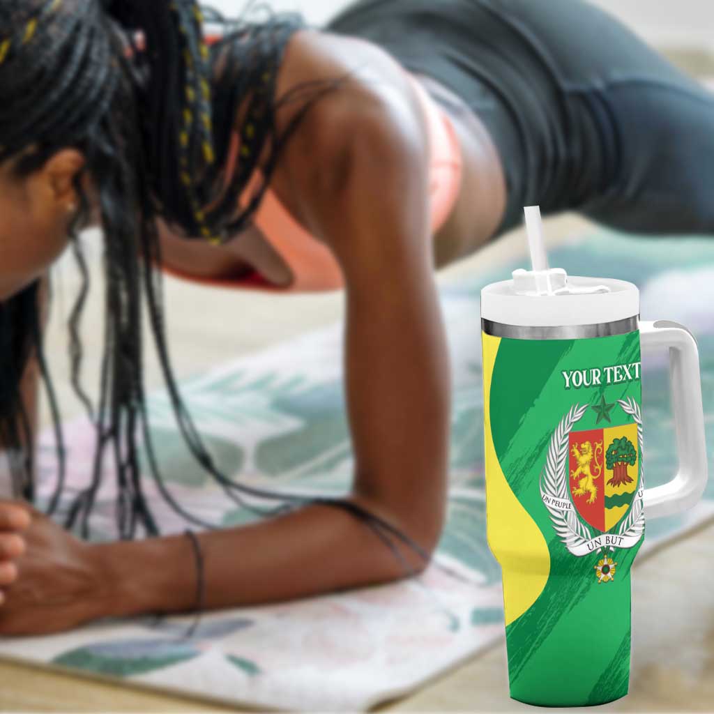 Afro Senegal Independence Day Tumbler With Handle Coat Of Arms Grunge Style LT14