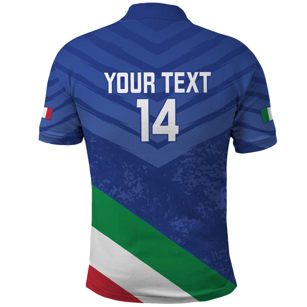 Custom Italy Volleyball Polo Shirt 2025 Gli Azzurri LT14