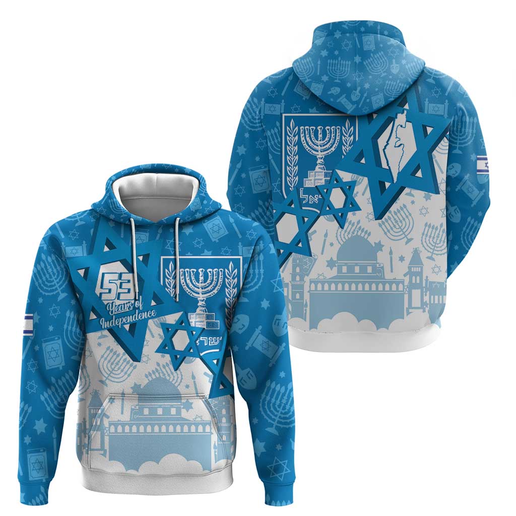 Israel Independence Day Hoodie Yom Ha'atzmaut Star Of David Jewish Pattern LT14