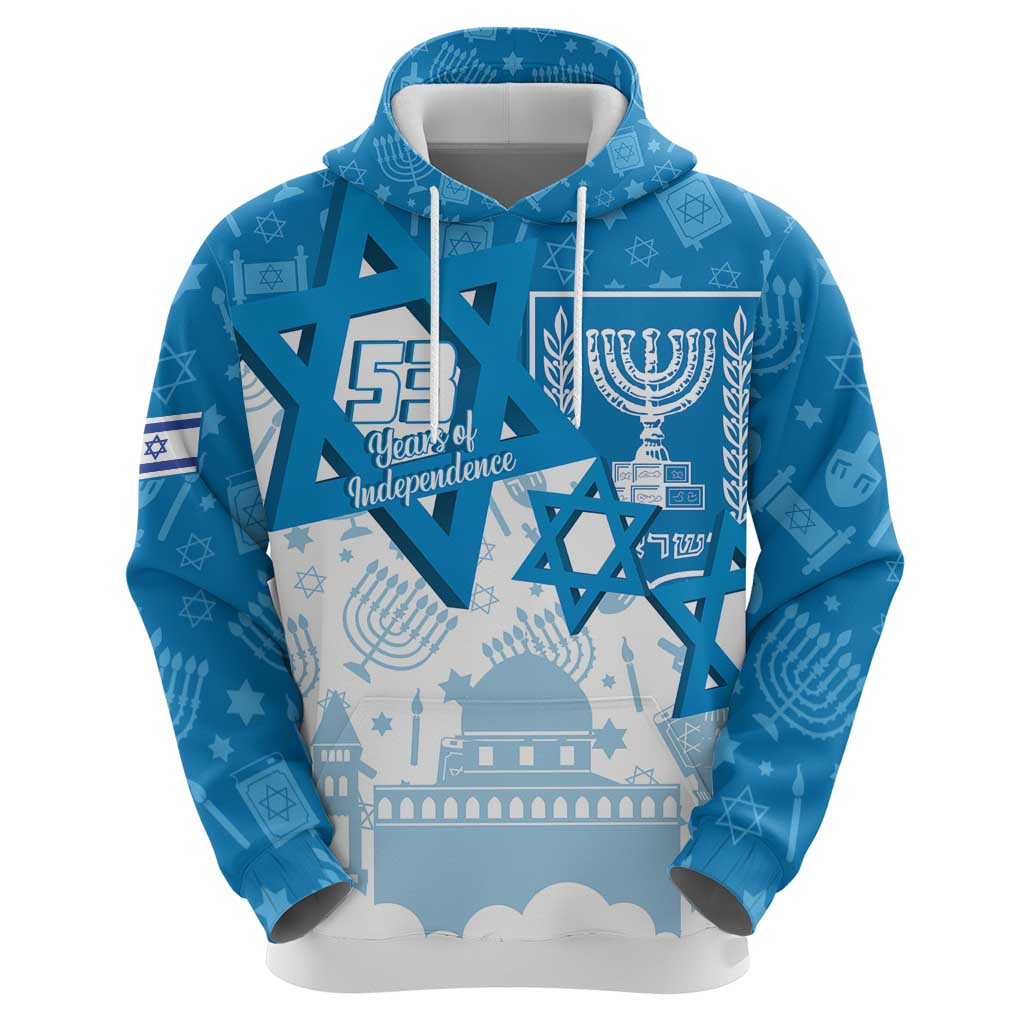 Israel Independence Day Hoodie Yom Ha'atzmaut Star Of David Jewish Pattern LT14