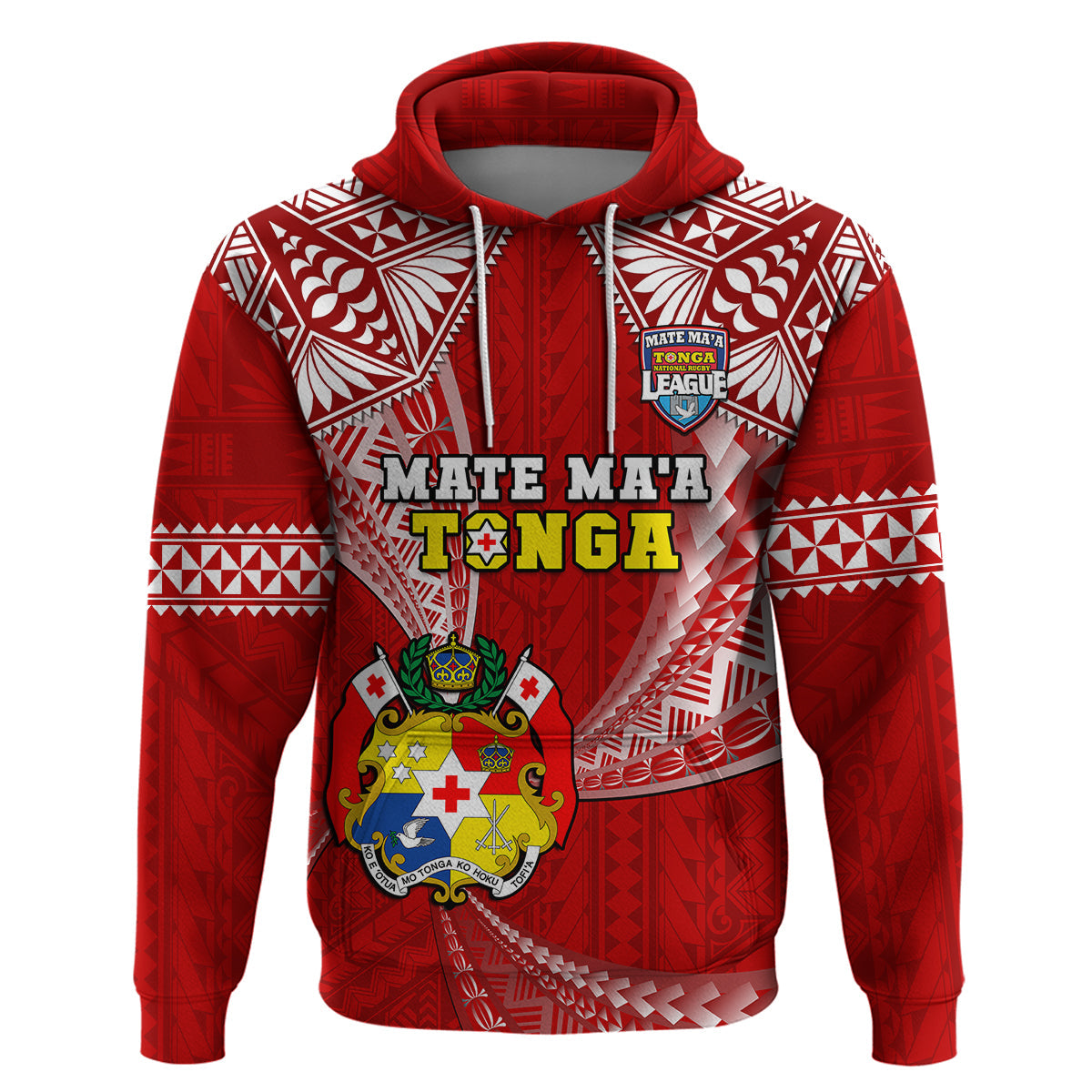 Tonga Rugby Hoodie Mate Maa Tonga Pacific Tongan Ngatu LT14