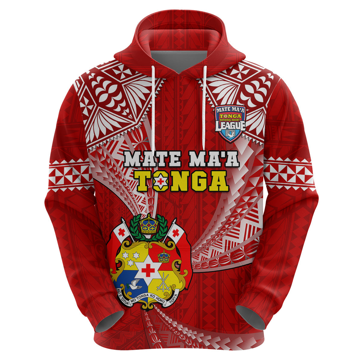 Tonga Rugby Hoodie Mate Maa Tonga Pacific Tongan Ngatu LT14