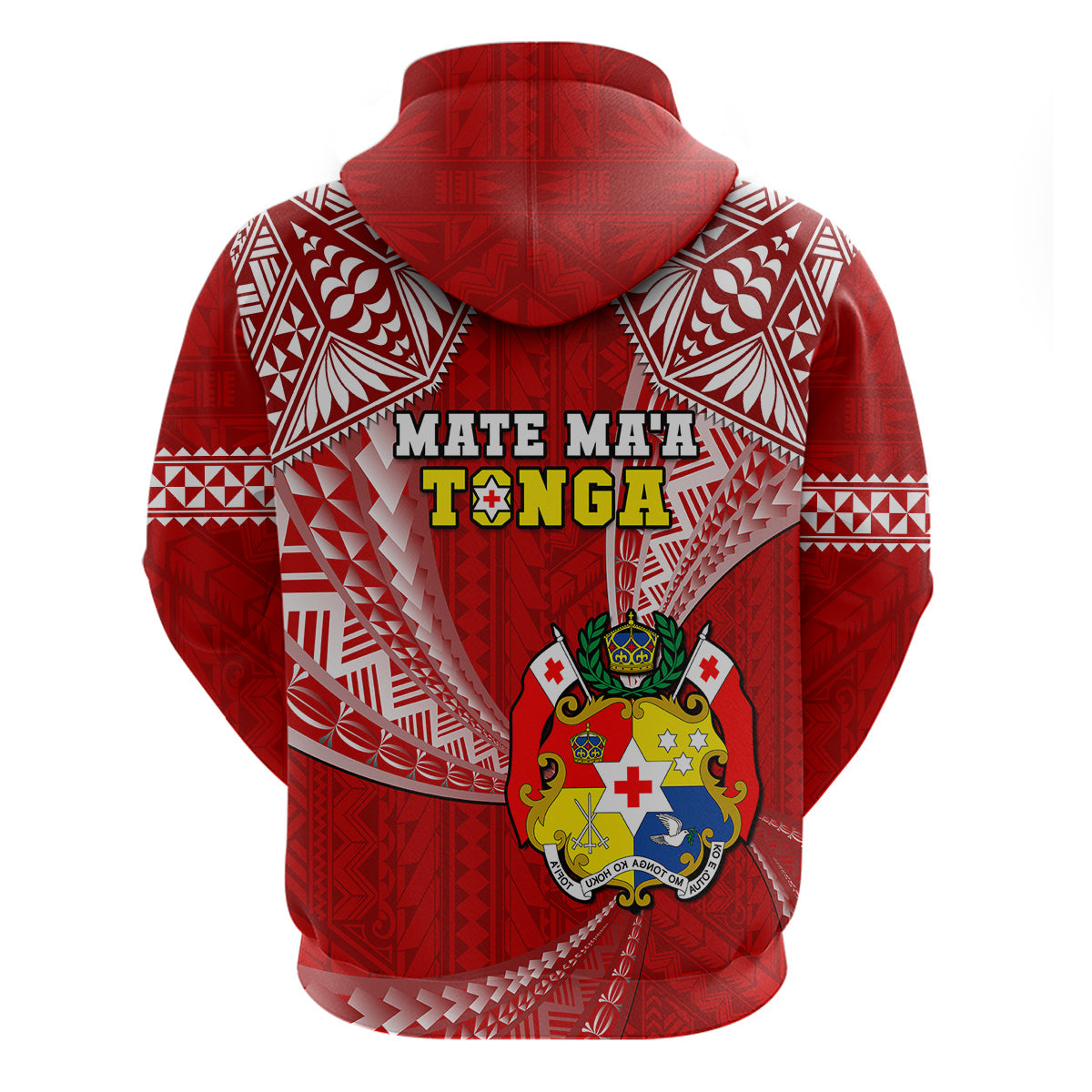 Tonga Rugby Hoodie Mate Maa Tonga Pacific Tongan Ngatu LT14