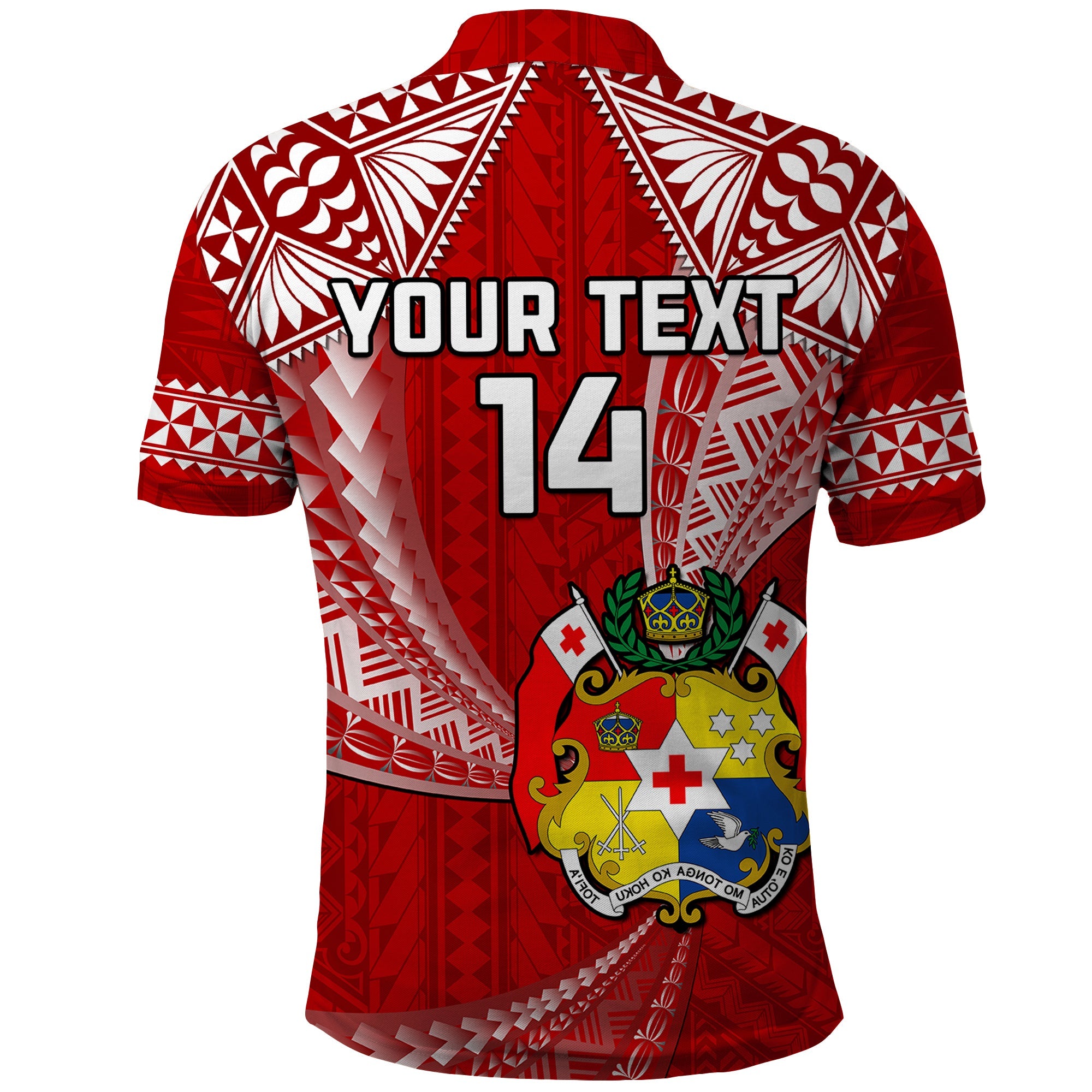 (Custom Text And Number) Tonga Rugby Polo Shirt Mate Maa Tonga Pacific Tongan Ngatu LT14