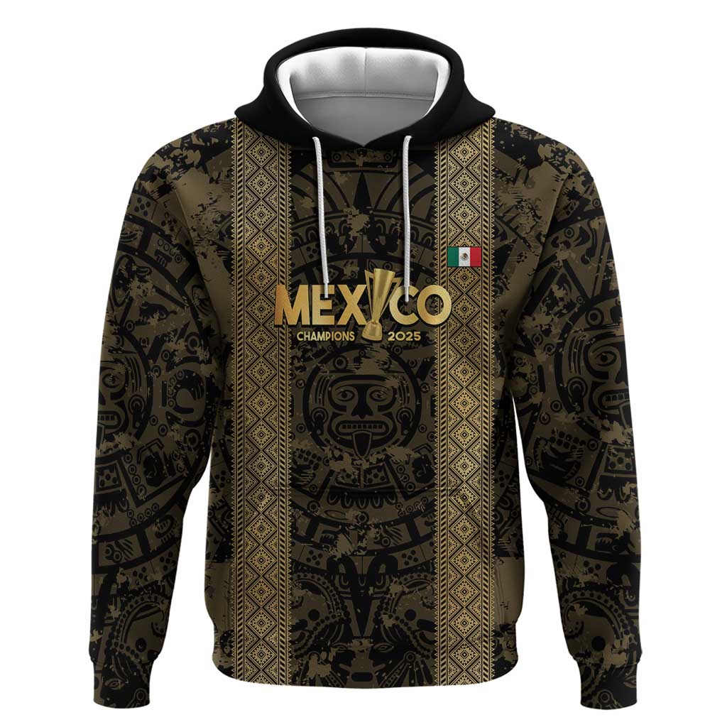 Custom Mexico Football Hoodie 2025 El Tri Champions Gold Color LT14