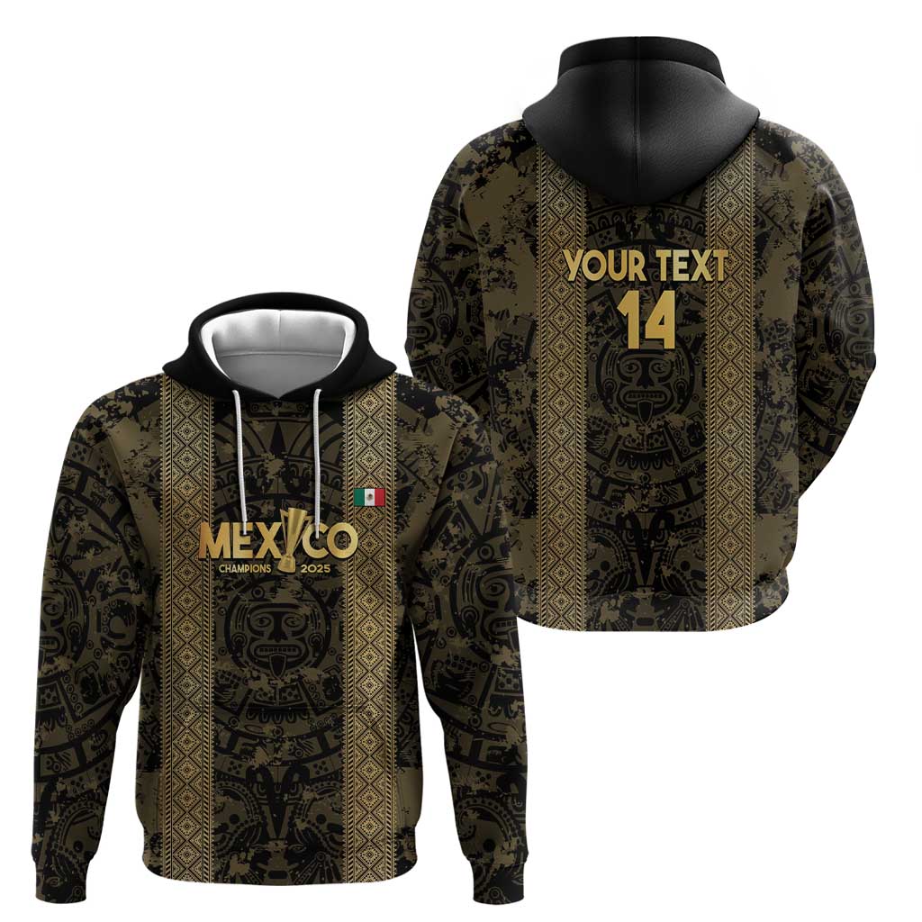 Custom Mexico Football Hoodie 2025 El Tri Champions Gold Color LT14