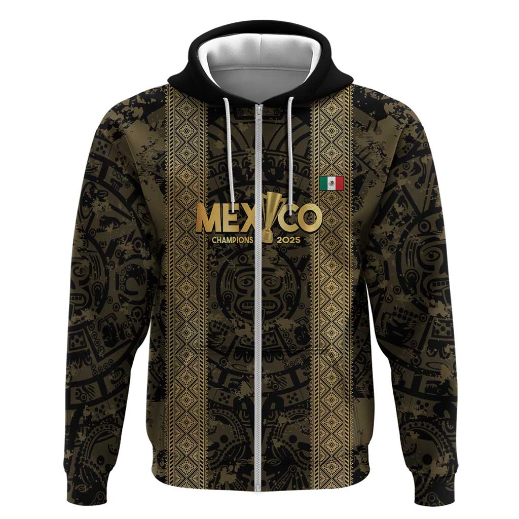 Custom Mexico Football Hoodie 2025 El Tri Champions Gold Color LT14