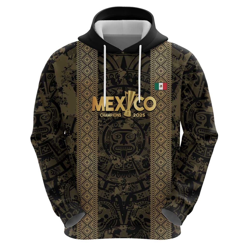 Custom Mexico Football Hoodie 2025 El Tri Champions Gold Color LT14