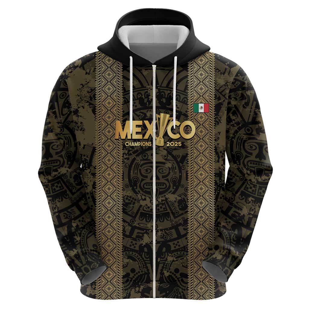 Custom Mexico Football Hoodie 2025 El Tri Champions Gold Color LT14