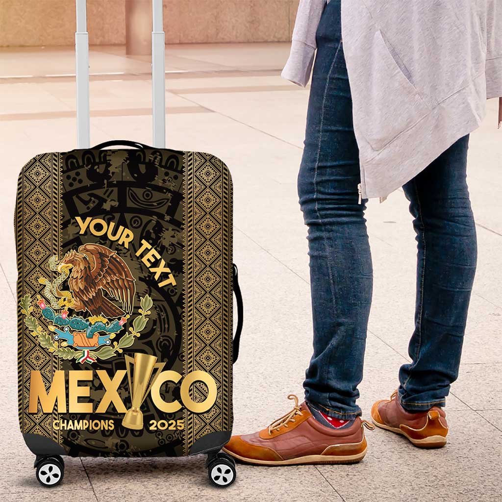 Custom Mexico Football Luggage Cover 2025 El Tri Champions Gold Color LT14