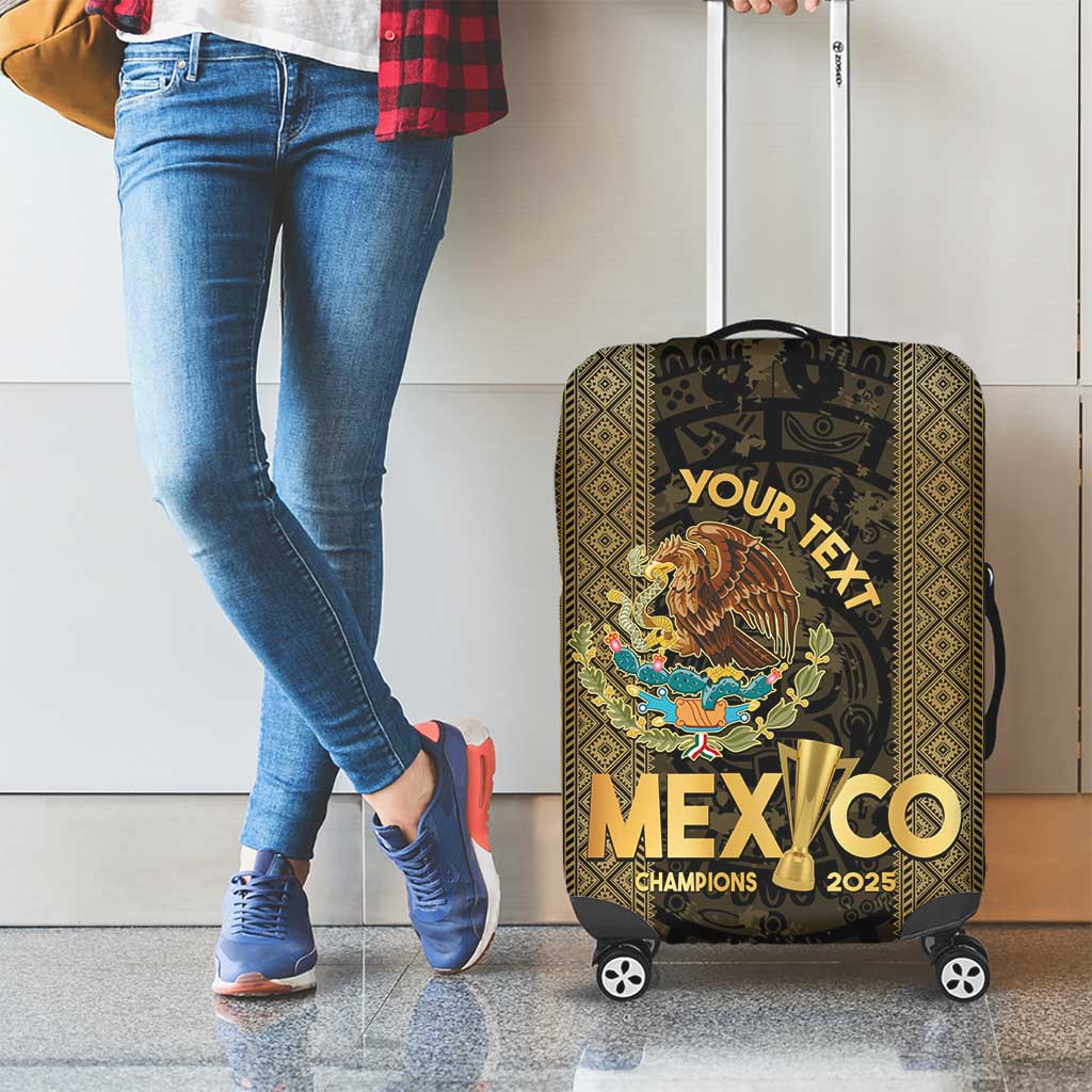 Custom Mexico Football Luggage Cover 2025 El Tri Champions Gold Color LT14