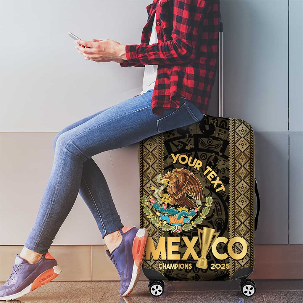Custom Mexico Football Luggage Cover 2025 El Tri Champions Gold Color LT14