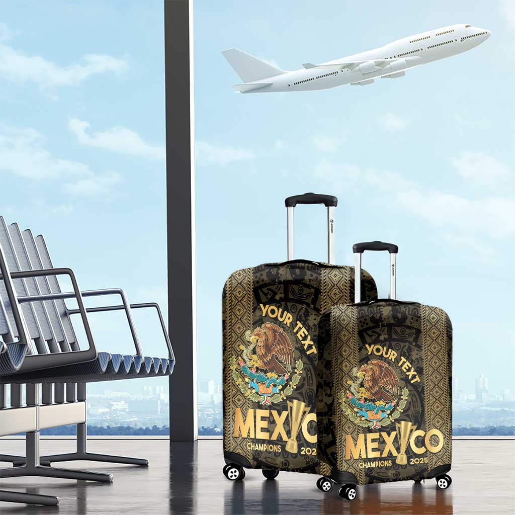 Custom Mexico Football Luggage Cover 2025 El Tri Champions Gold Color LT14