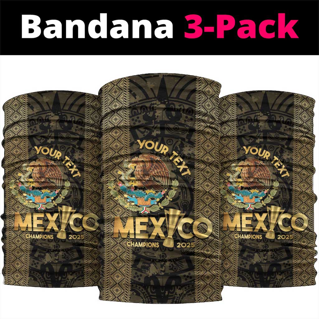 Custom Mexico Football Neck Gaiter 2025 El Tri Champions Gold Color LT14