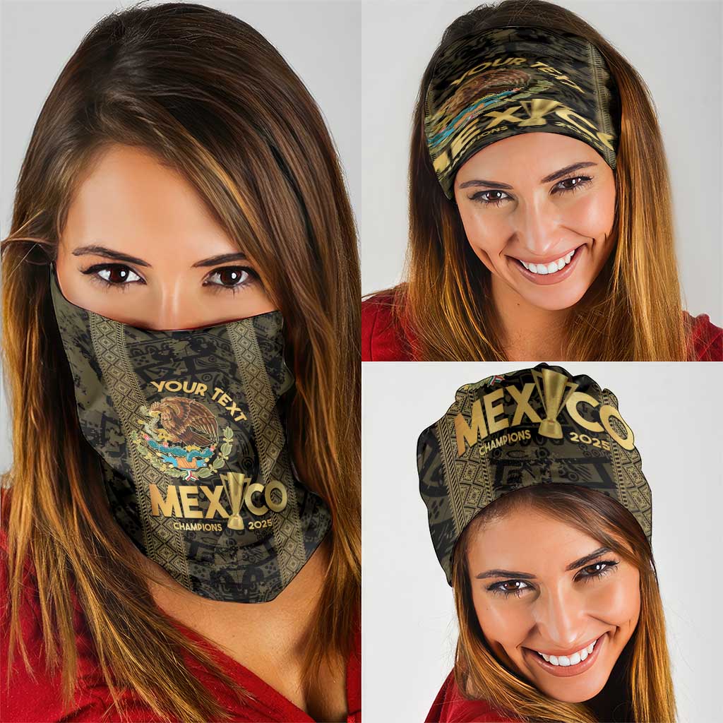 Custom Mexico Football Neck Gaiter 2025 El Tri Champions Gold Color LT14