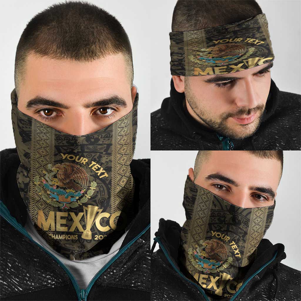 Custom Mexico Football Neck Gaiter 2025 El Tri Champions Gold Color LT14