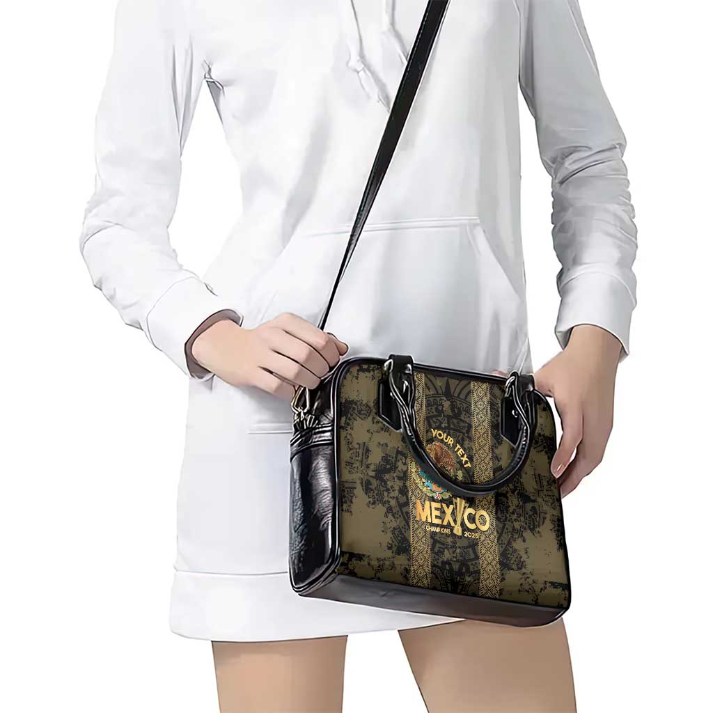 Custom Mexico Football Shoulder Handbag 2025 El Tri Champions Gold Color LT14