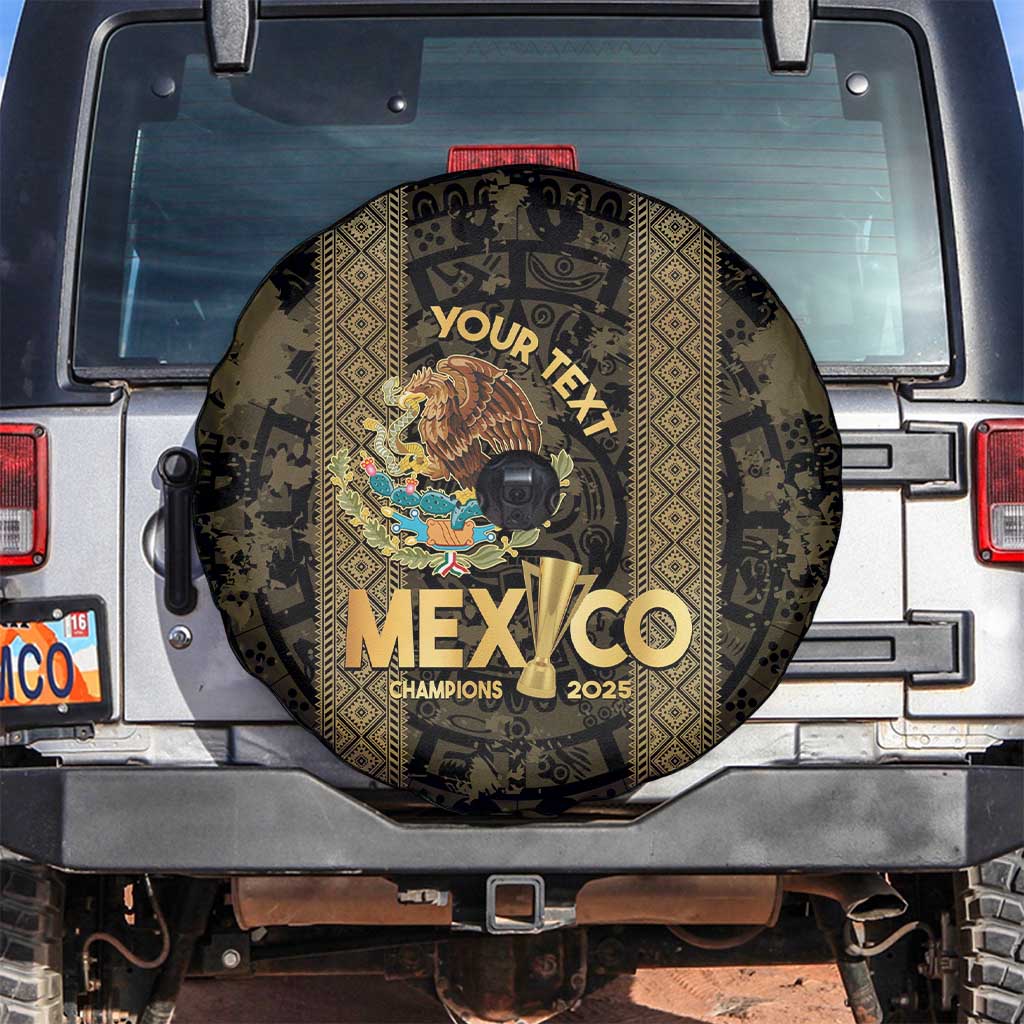 Custom Mexico Football Spare Tire Cover 2025 El Tri Champions Gold Color LT14
