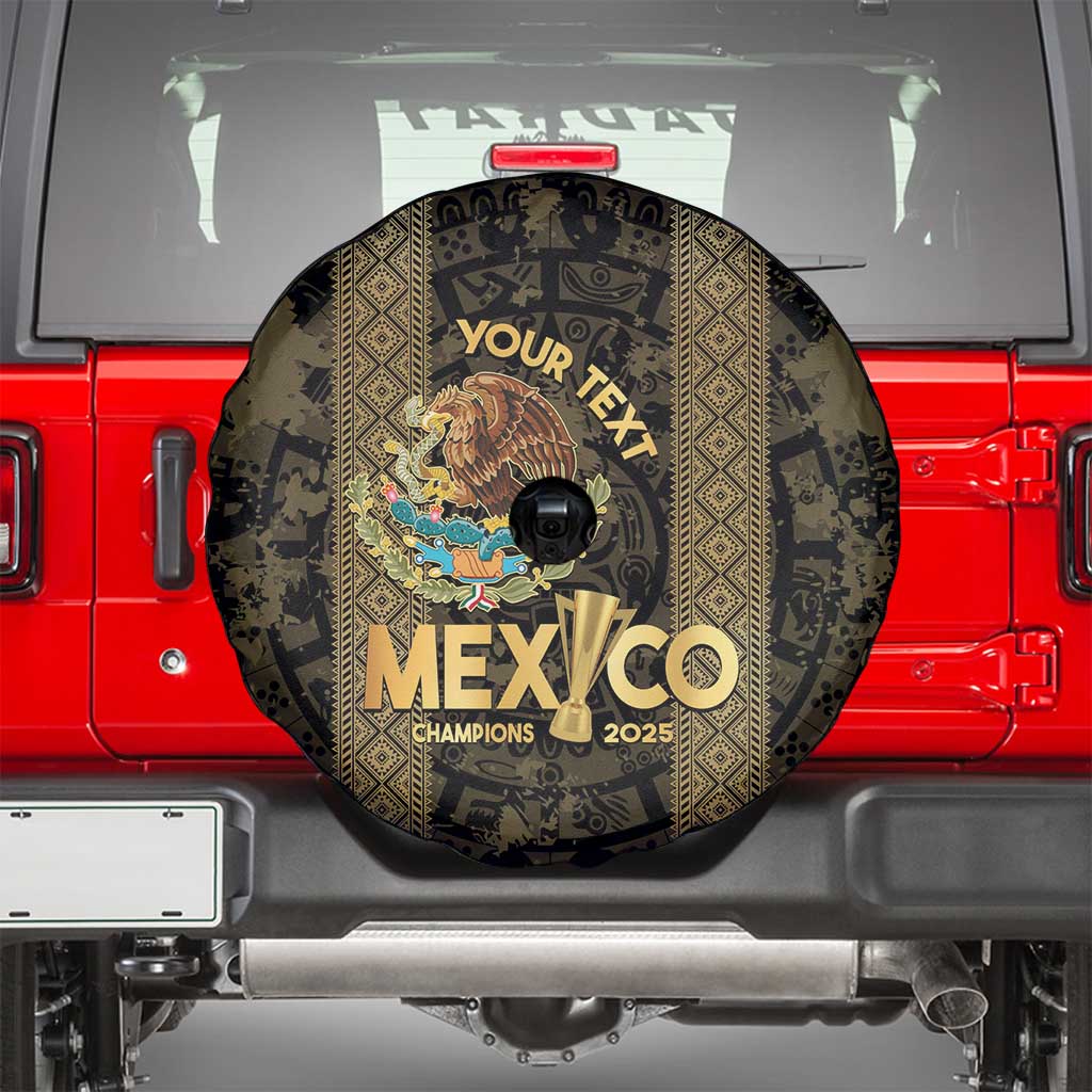 Custom Mexico Football Spare Tire Cover 2025 El Tri Champions Gold Color LT14