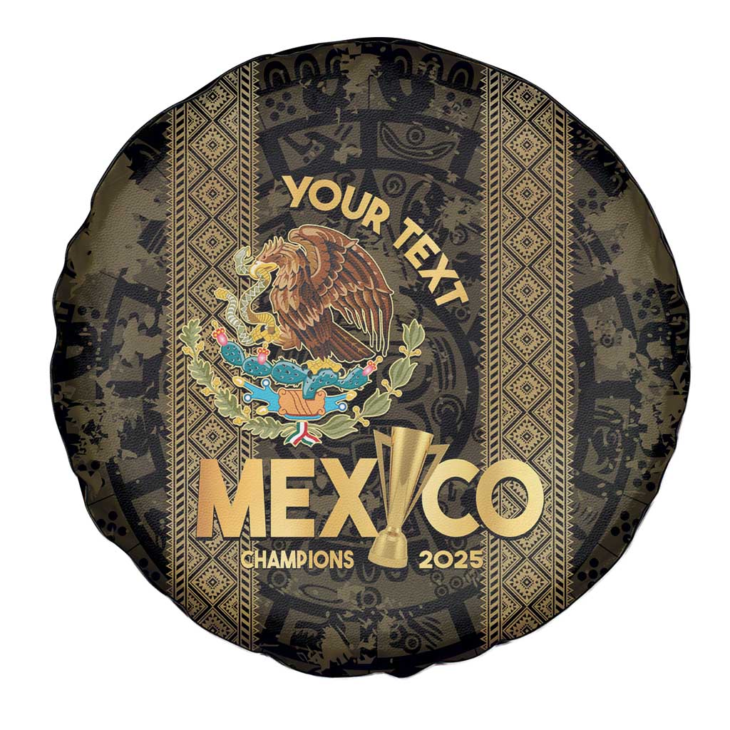 Custom Mexico Football Spare Tire Cover 2025 El Tri Champions Gold Color LT14