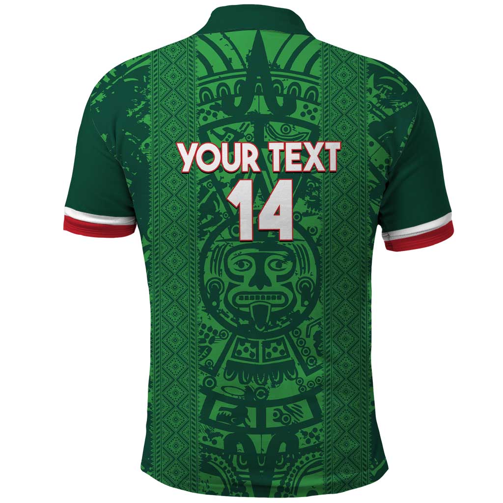 Custom Mexico Football Polo Shirt 2025 El Tri Champions Green Color LT14