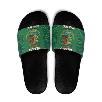 Custom Mexico Football Slide Sandals 2025 El Tri Champions Green Color LT14