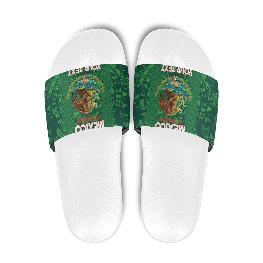 Custom Mexico Football Slide Sandals 2025 El Tri Champions Green Color LT14