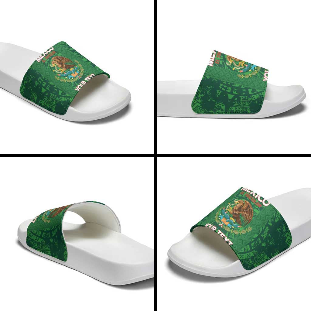Custom Mexico Football Slide Sandals 2025 El Tri Champions Green Color LT14