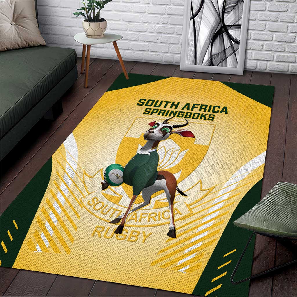 South Africa Rugby Area Rug Cute Springboks Mascot LT14