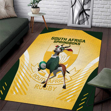 South Africa Rugby Area Rug Cute Springboks Mascot LT14