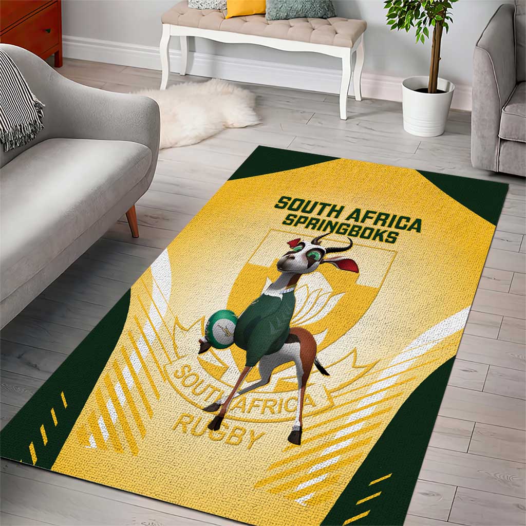South Africa Rugby Area Rug Cute Springboks Mascot LT14