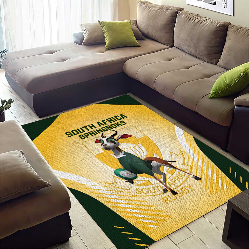 South Africa Rugby Area Rug Cute Springboks Mascot LT14