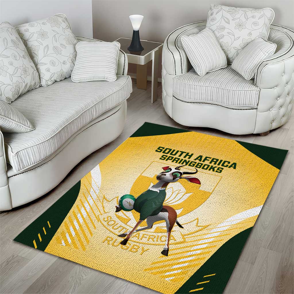 South Africa Rugby Area Rug Cute Springboks Mascot LT14