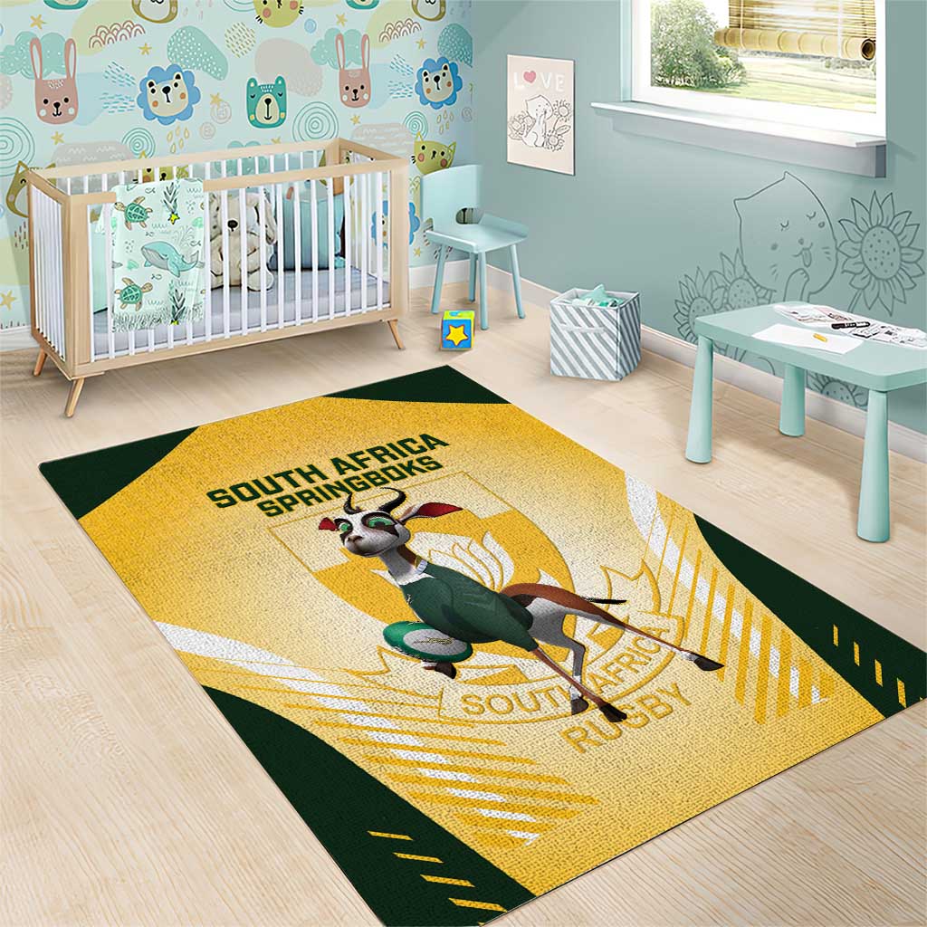 South Africa Rugby Area Rug Cute Springboks Mascot LT14
