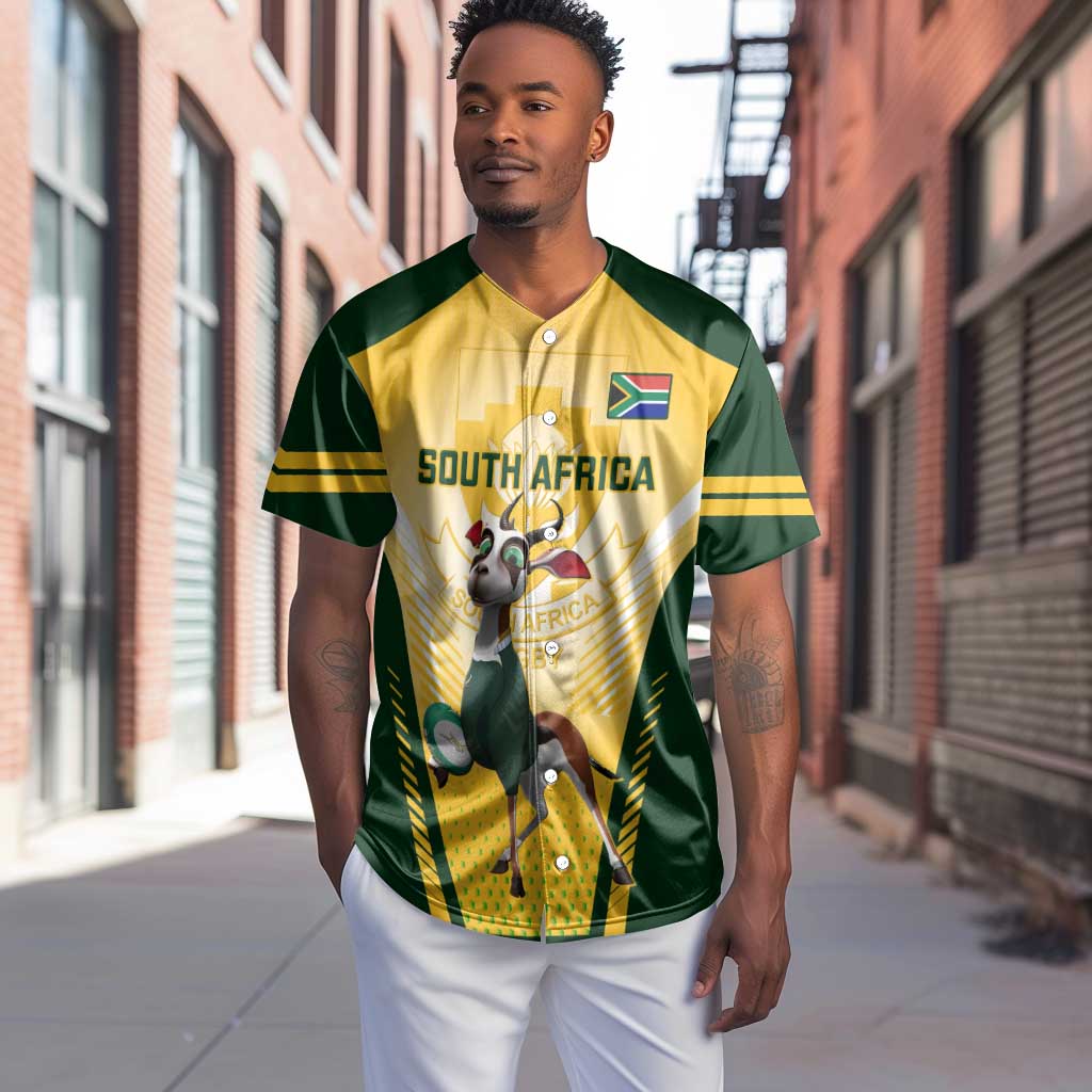 South Africa Rugby Baseball Jersey Cute Springboks Mascot LT14