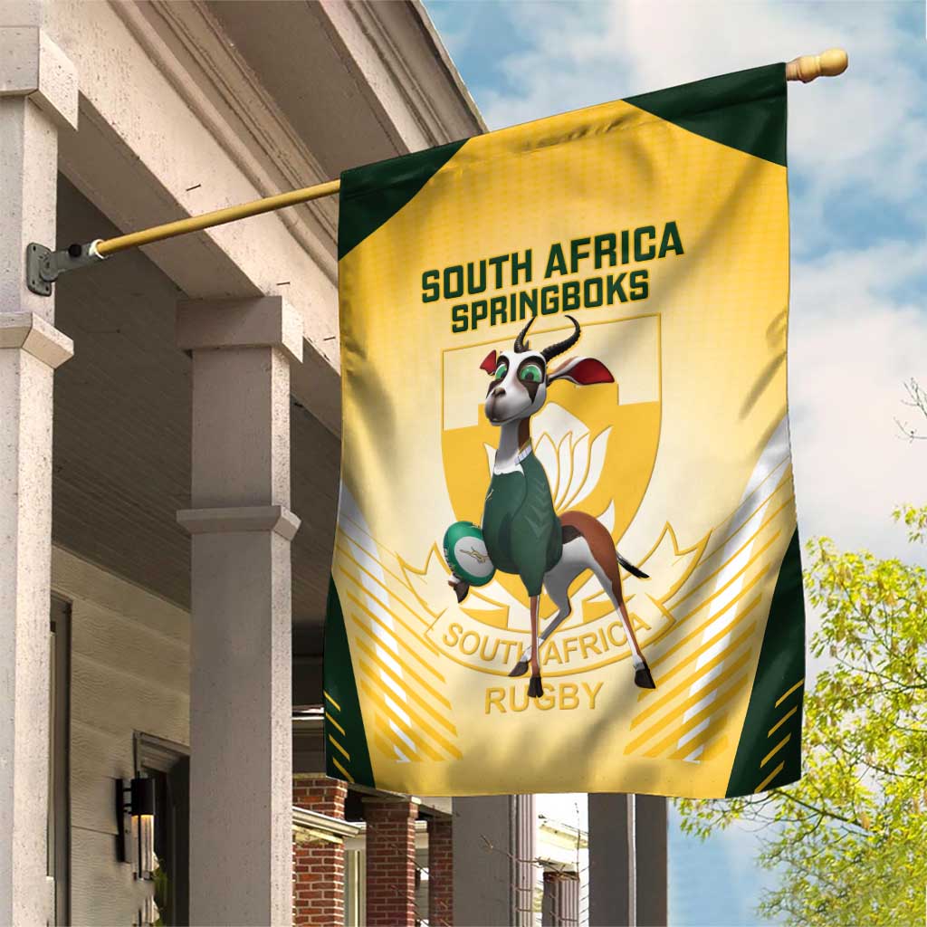 South Africa Rugby Garden Flag Cute Springboks Mascot LT14