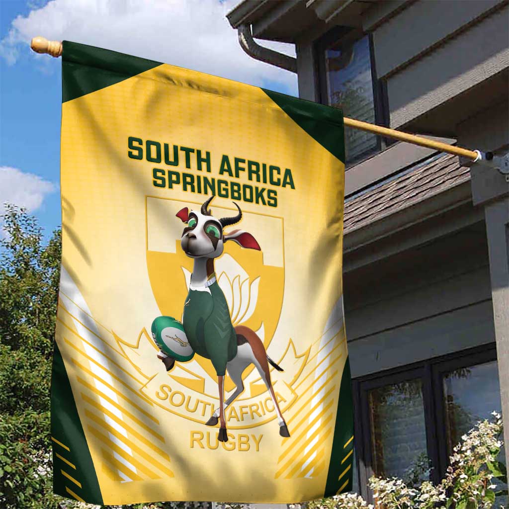 South Africa Rugby Garden Flag Cute Springboks Mascot LT14
