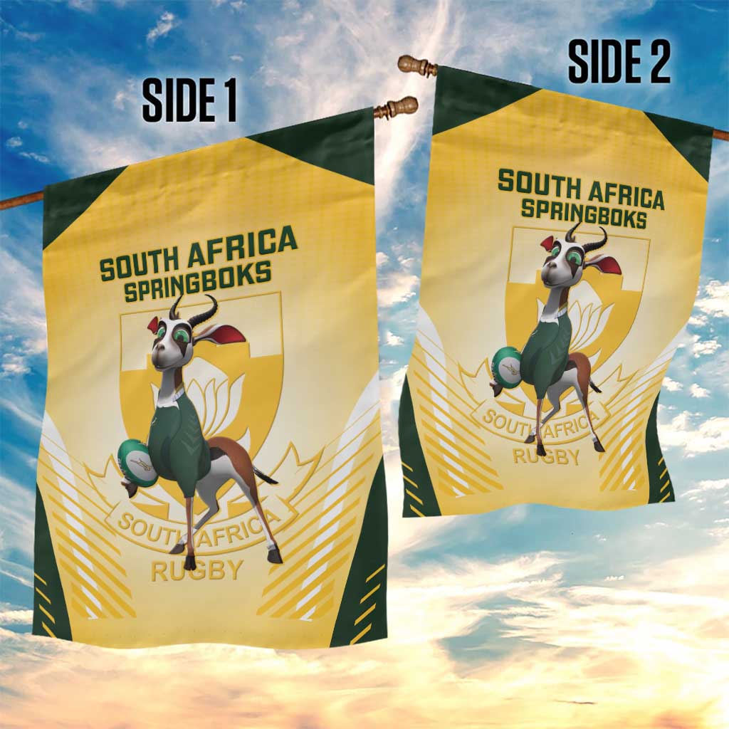 South Africa Rugby Garden Flag Cute Springboks Mascot LT14