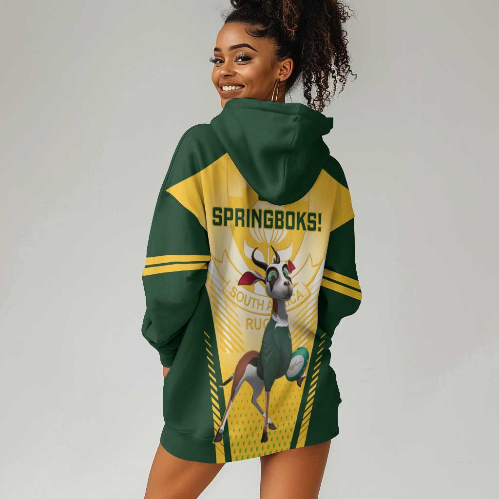 South Africa Rugby Hoodie Dress Cute Springboks Mascot LT14
