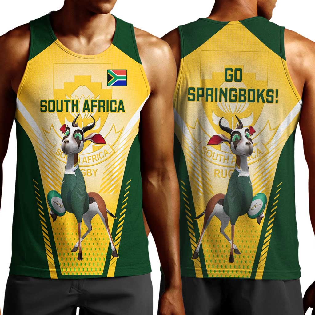 South Africa Rugby Men Tank Top Cute Springboks Mascot LT14