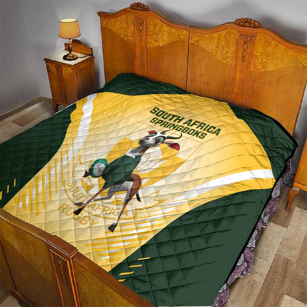 South Africa Rugby Quilt Cute Springboks Mascot LT14