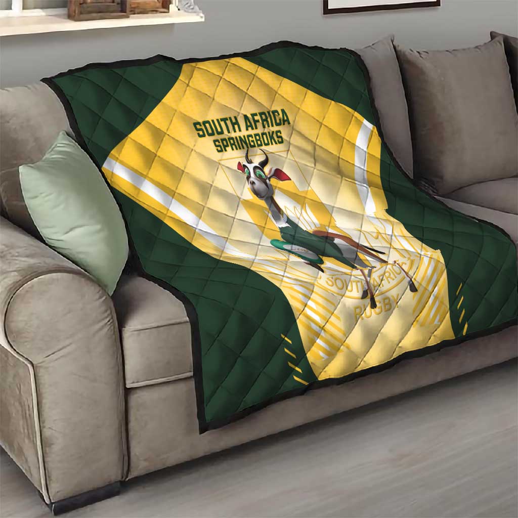 South Africa Rugby Quilt Cute Springboks Mascot LT14