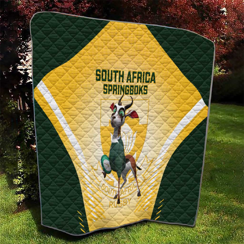 South Africa Rugby Quilt Cute Springboks Mascot LT14